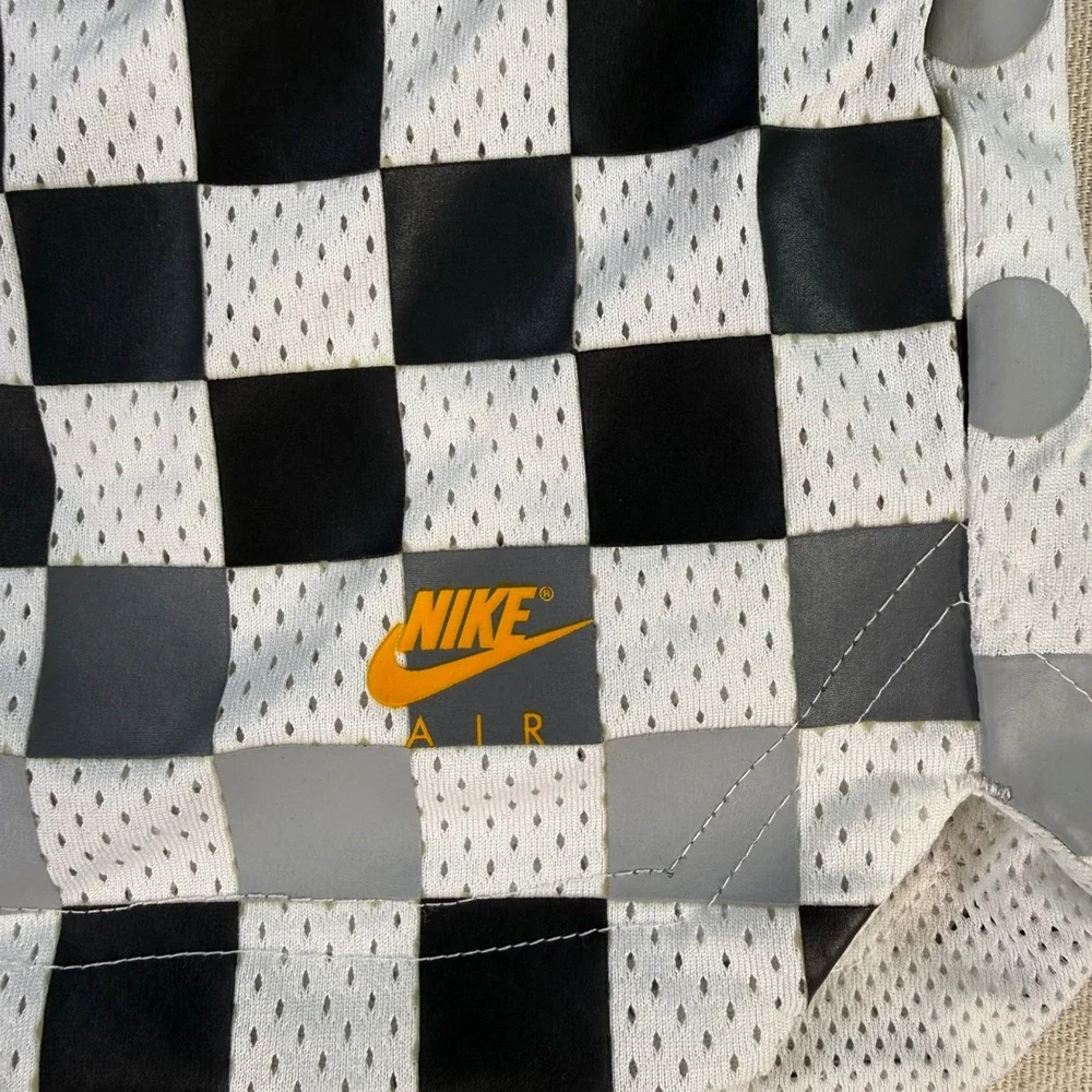 Jordan Nike Air Mens Shorts XL Checkerboard Polka Dot White Black Heavy Weight